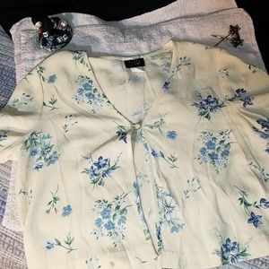 Vintage NEW Floral S/M Teddi Floral Top Classy